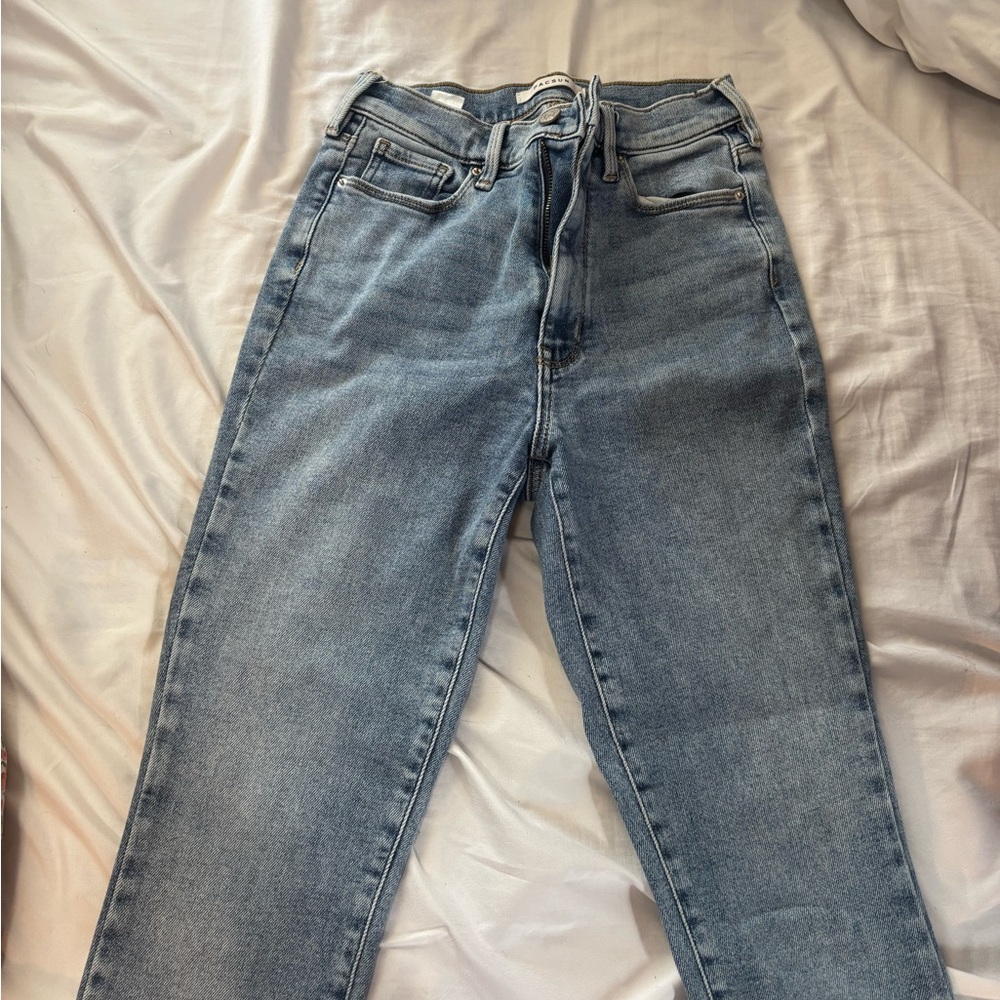 PacSun Blue Straight Leg Jeans with Vintage Fade